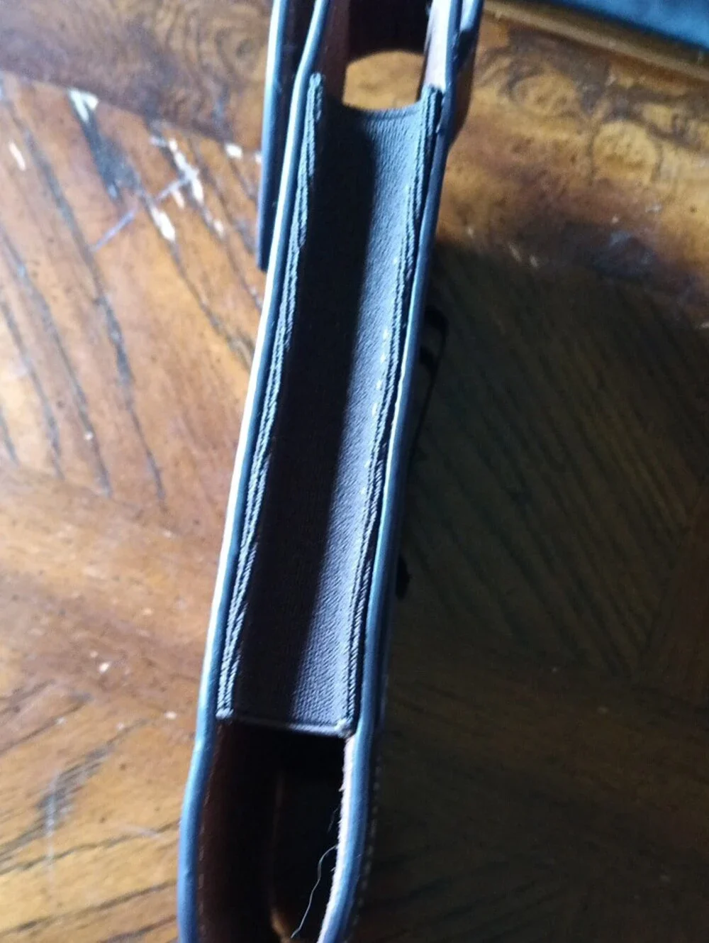 Brown Tooled Leather Phone Holster with Horse Design